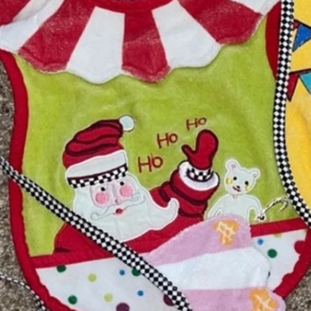 Mackenzie Childs bib bundle- only Santa and bunny